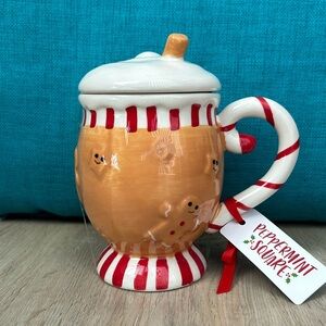 Gingerbread Peppermint Mug with Lid